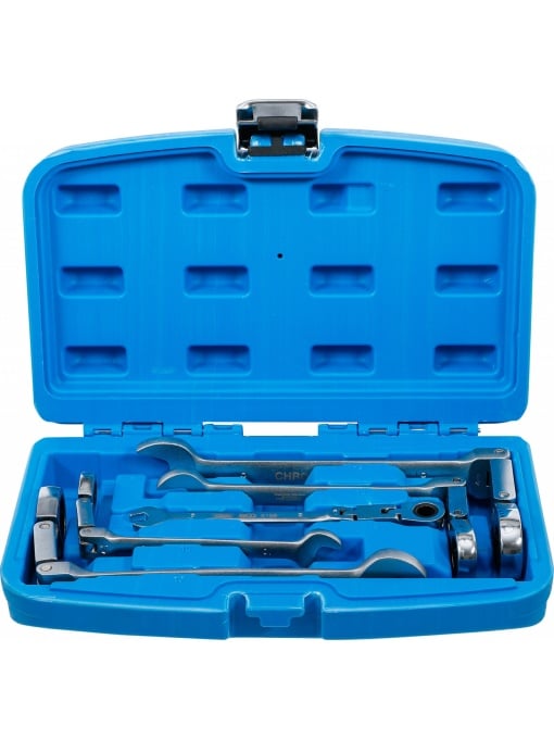 Set chei combinate cu clichet dublu articulate 8 - 19 mm, 5 piese, BGS 6181