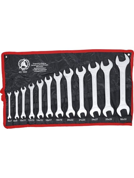 Set chei fixe duble 6 x 7 - 30 x 32 mm, 12 piese, BGS DIY 1233