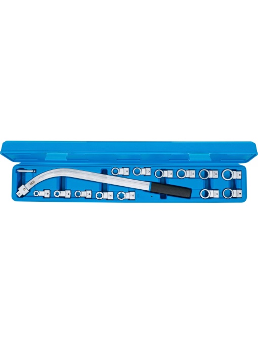 Set chei inelare tip rozeta, 45279 mm, E-uri E10-E18, 15 piese, BGS 1312