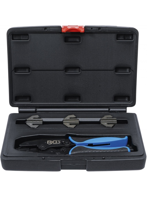 Set cleşti sertizare pentru conectoare cu mufa Solar MC3 / MC4 / Tyco, 4 piese, BGS 70003