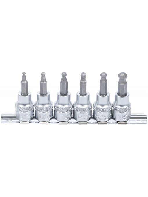 Set cu biti Imbus cu cap sferic 3-8mm, antrenare cu tubulara 3/8", 7 piese, BGS 5109