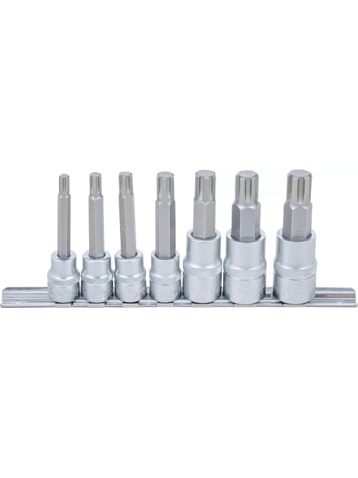 Set cu biti Ribe M6-M14, antrenare cu tubulara 3/8"+1/2", 7 piese, BGS 5185