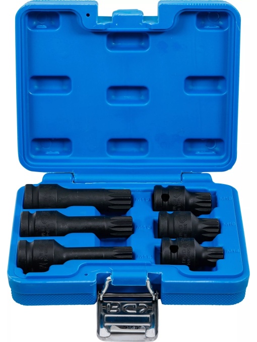 Set cu biti Spline (XZN) de impact M14-M16-M18, antrenare 1/2", 6 piese, BGS 5380