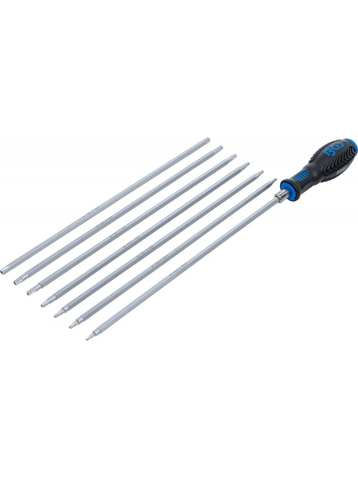 Set surubelnite Torx T-Star si Torx Plus TS, cu maner interschimbabil, 8 piese, BGS 2325