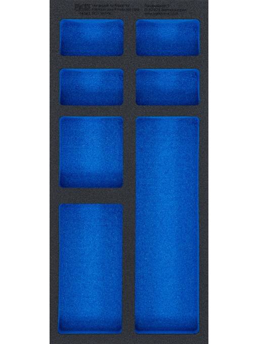Suport organizator pentru carucior 1/3, gol: 7 compartimente aşezare, 408 x 189 x 32 mm, BGS 74363