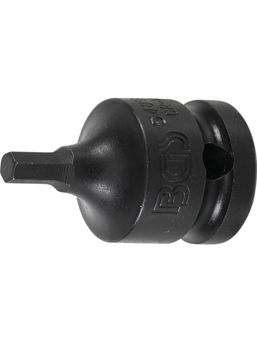 Bit Imbus de impact 5 mm, lungime 42mm, antrenare cu tubulara 1/2”, BGS 5485-5