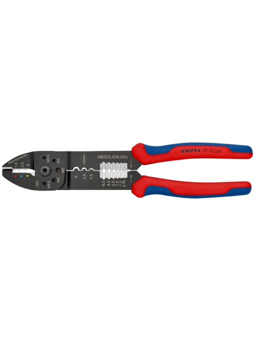 Cleste de sertizat 0,5 – 6,0 mm², manşoane multicomponent, lungime 240 mm, Knipex 9732240