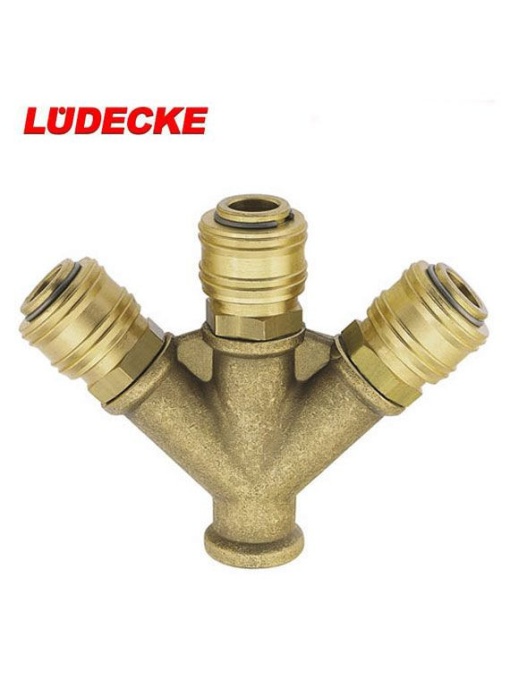 Distibuitor de aer cu 3 cuple rapide cu filet 3/8", DN 7.2 mm
