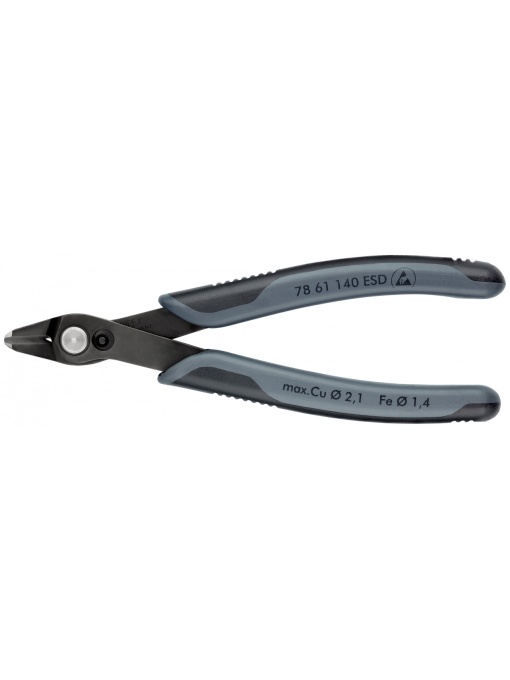 Electronic Super Knips® XL ESD Sfic de precizie Ø 0,2 – 2,1 mm, manşoane multicomponent, lungime 140 mm, Knipex 7861140ESD