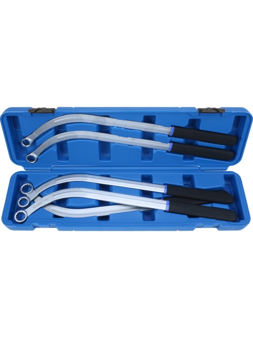 Set chei inelare in 12 puncte cu unghi dublu pentru tensionare curele, dimensiuni 13 - 15 - 16 - 17 - 19 mm, lungime 460mm, 5 piese, Condor 5471