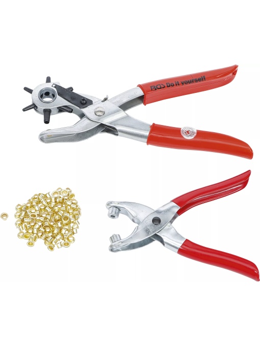 Set cleste de perforat, cleste pentru capse, 102 piese, BGS DIY 75840