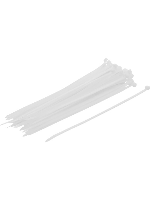 Set coliere pentru cablu | alb | 4,8 x 250 mm | 50 piese, BGS DIY 80770
