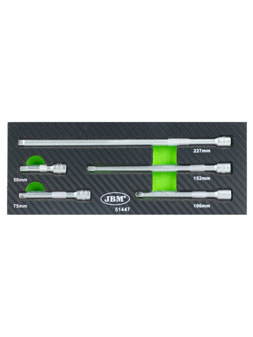 Set de prelungitoare de 1/4" cu cap normal, JBM 51447
