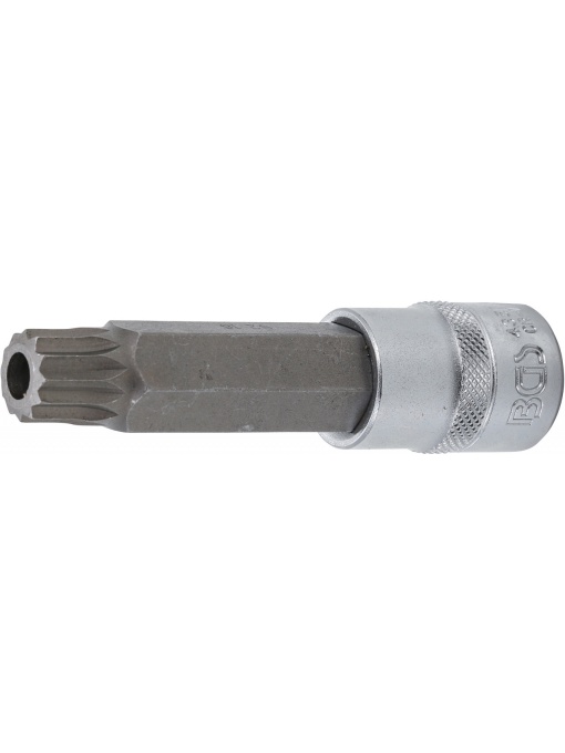 Bit Spline (XZN) M16 cu gaura, lungime 100mm, antrenare cu tubulara 1/2", BGS 4357