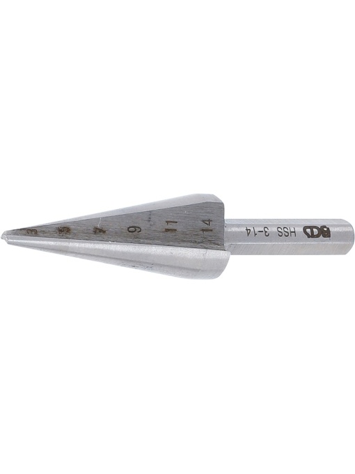 Burghiu conic de calitate superioara pentru tabla, Marimea 1, 3 - 14 mm, BGS 1620