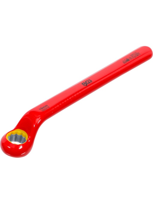 Cheie inelara 19 mm cu un capat cotit adanc, izolatie VDE 1000V, BGS 72019
