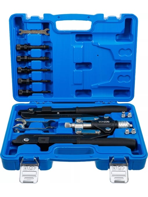 Cleste pentru pop-nituri 3.2 - 4 - 4.8 - 5 - 6.4 mm si piulite-nit standard M4, M5, M6, M8 si M10, BGS 405