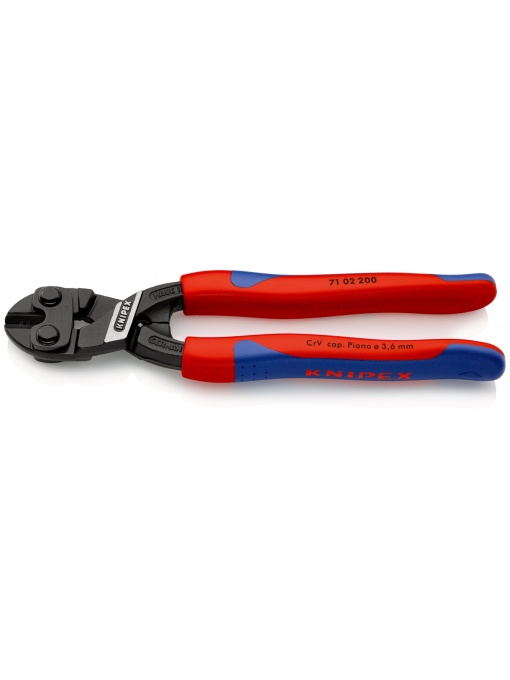 CoBolt® Taietor compact pentru bolturi, manşoane suple, manere multicomponent, lungime 200 mm, Knipex 7102200
