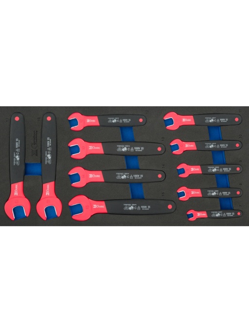 Inserție din spumă pentru cheie unică VDE 1/3, 11 bucăți, 7-17 mm, Condor 30730