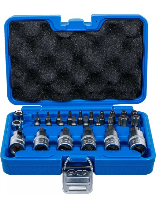 Set biti Torx T10-T70, antrenare 1/4" si cu tubulara 1/2", 27piese, BGS 5101