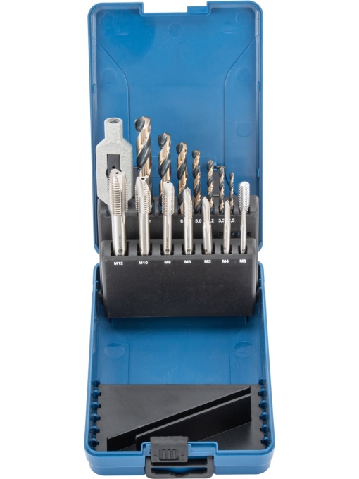 Set burghie filetate M3-M12 / 2,5-10,2 mm, material HSS-G,15 piese, Condor 9651