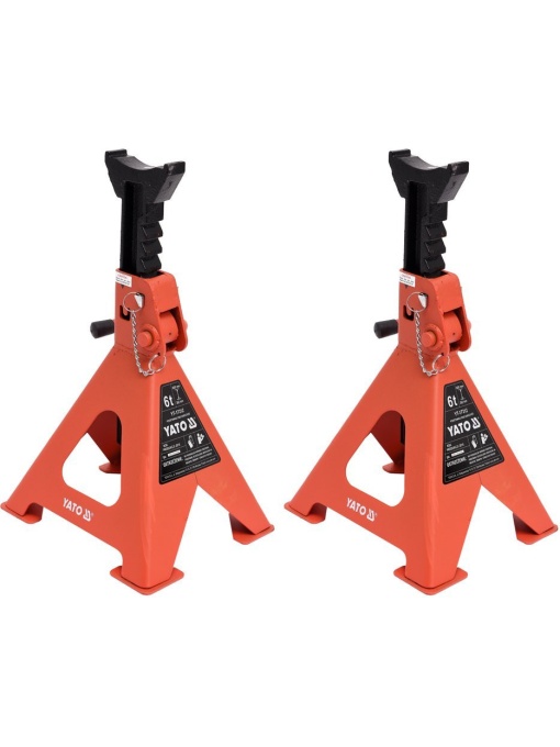 Set capre pentru sustinere autoturisme / autoutilitare, sarcina max. 6 tone, Yato YT-17312