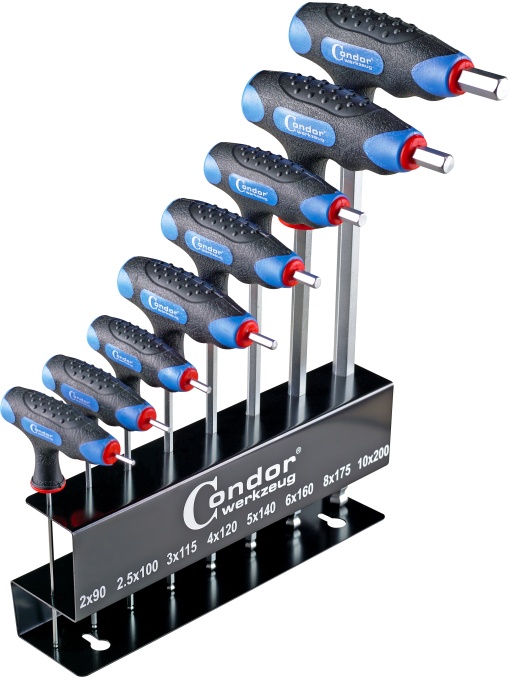 Set chei Imbus 2-10 mm cu maner in T, 8 piese, Condor 1119-2