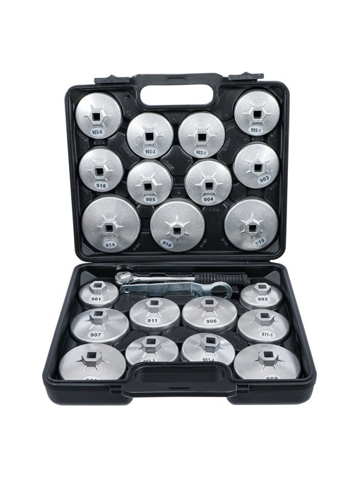 Set chei pentru filtre de ulei, antrenare 12,5 mm (1/2"), 23 piese, BGS DIY 1035