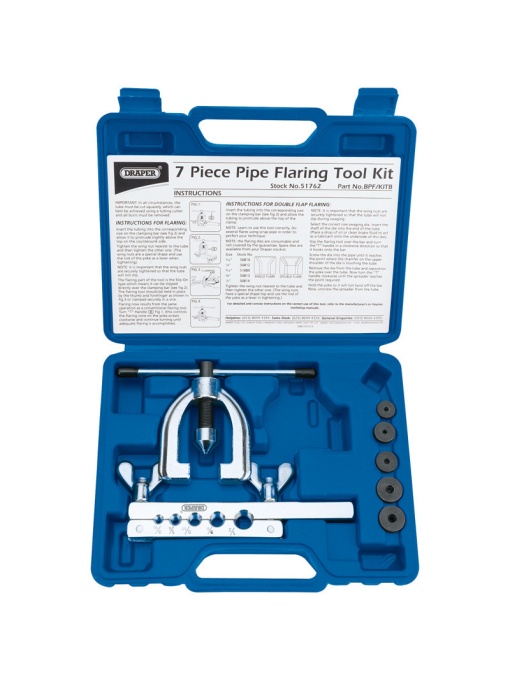 Set de bercuire a conductelor de frana, 7 piese, Draper 51762
