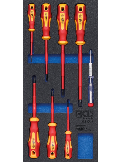 Set surubelnite VDE pentru banc de lucru mobil, 8 piese, BGS 4037