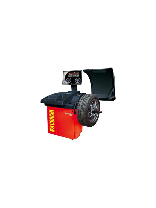 Aparat de echilibrat roti cu monitor pentru autoturisme si autoutilitare usoare, Corghi EM 9380 X Line, 0-21193800