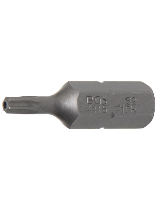Bit Torx T15 cu gaura de securizare, lungime 30 mm, antrenare 5/16", BGS 4415