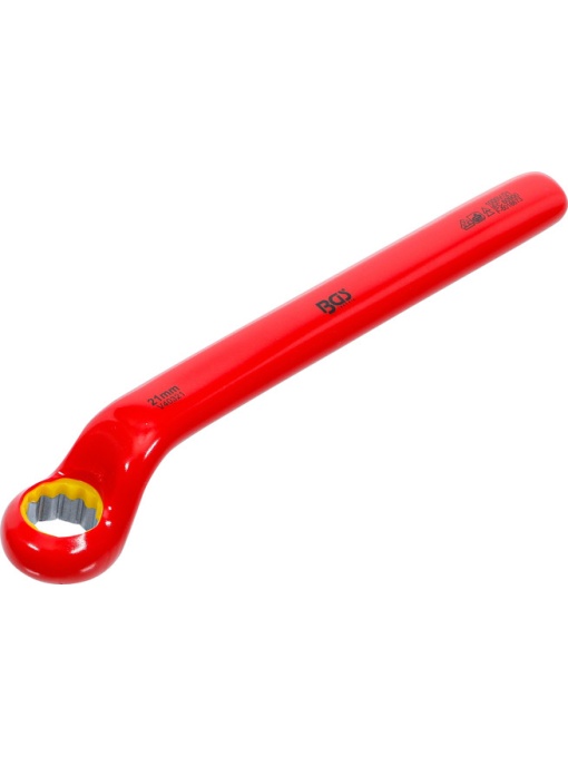 Cheie inelara 21 mm cu un capat cotit adanc, izolatie VDE 1000V, BGS 72021