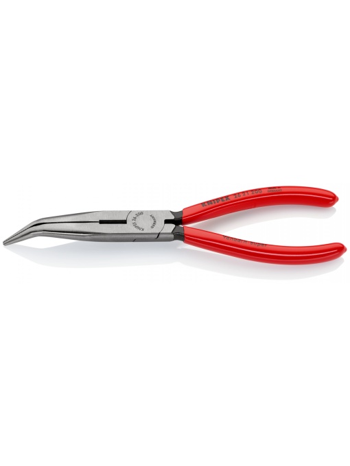 Cleste plat-rotund cu tais (patent cu cioc angular) manere acoperite cu plastic, lungime 200 mm, Knipex 2621200