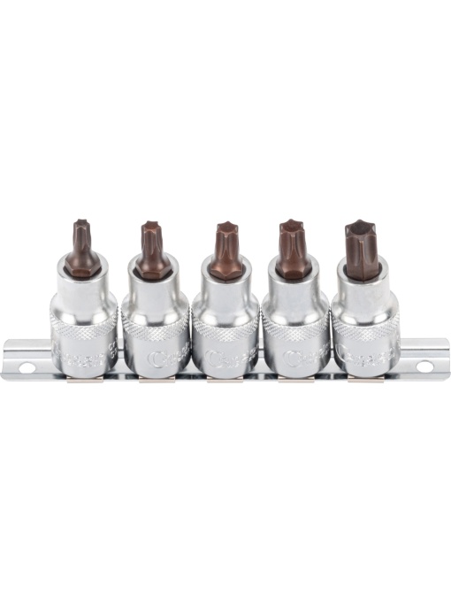 Set biti cu tubulara, act. 1/2", TX-Star T30-T55, 5 buc, Condor 28013