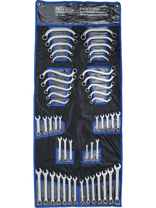 Set chei combinate: standard, tip C, tip S, marimi in Metric si Inch, 50 piese, BGS 32500