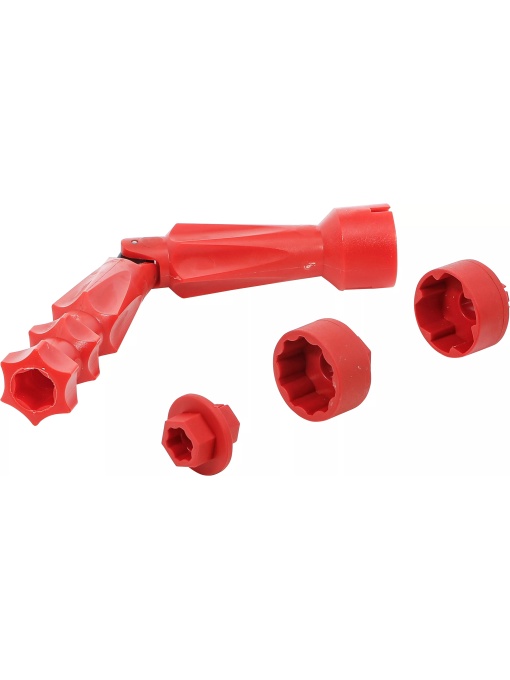 Set chei pentru montat vas de WC | 6mm, 10mm + 3 adaptoare | 4 piese, BGS 9599