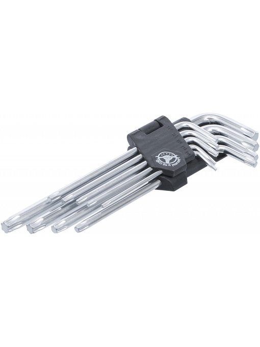 Set chei tip L | lungi | Profil T (pentru Torx) T10 - T50 | 9 piese, BGS Diy 816