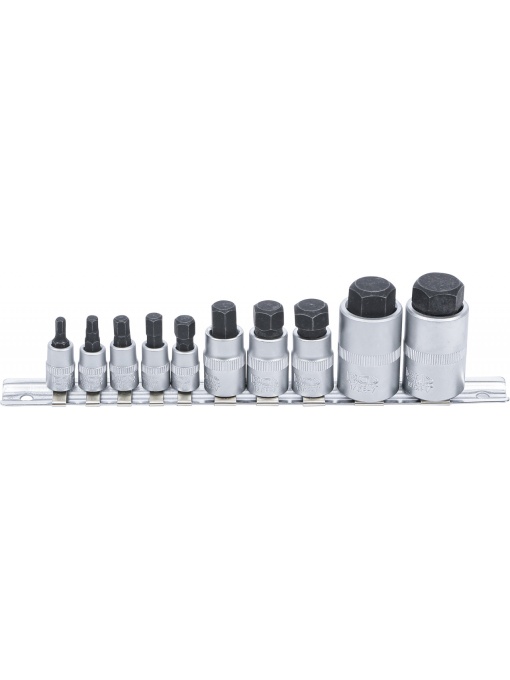 Set cu biti Imbus extra scurt 4-19mm, antrenare cu tubulara 1/2", 10 piese, BGS 5099