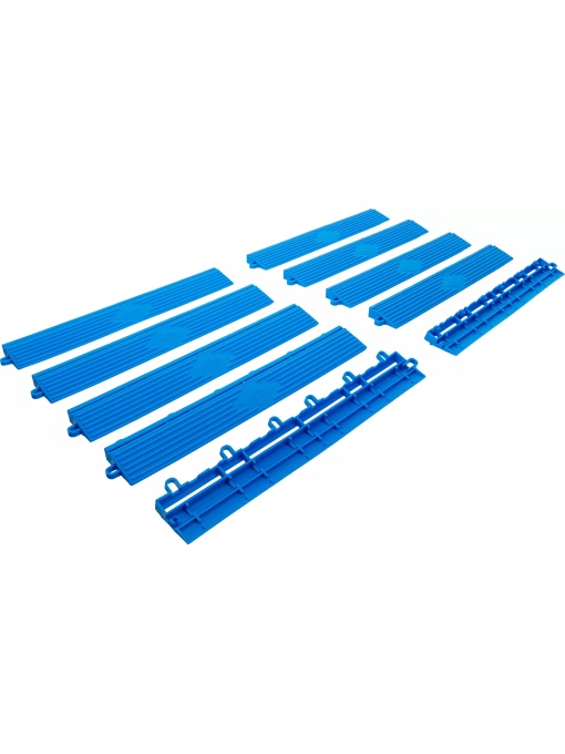 Set elemente marginale pentru gresie din plastic sistem de clic 400 x 55 x 15 mm 10 piese, BGS 74547