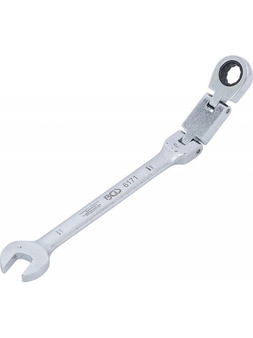 Cheie combinata cu clichet11 mm dublu articulata, BGS 6171