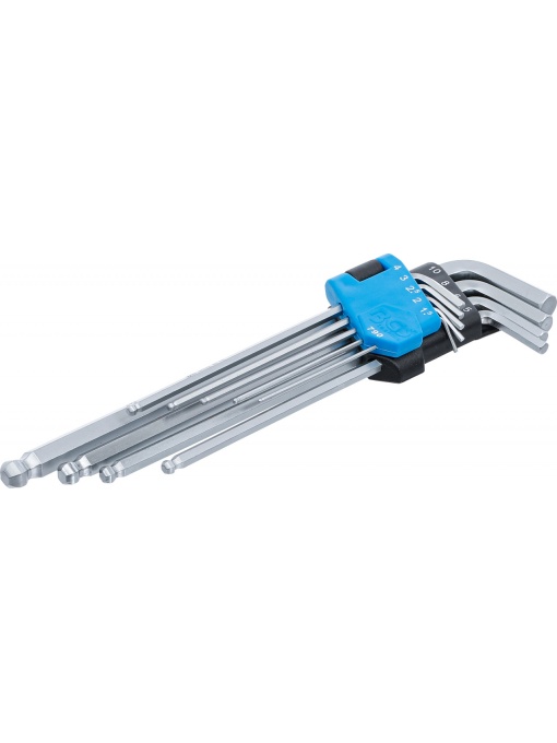Set chei Imbus tip L, 1.5-10 mm extra lungi, 9 piese, BGS 790