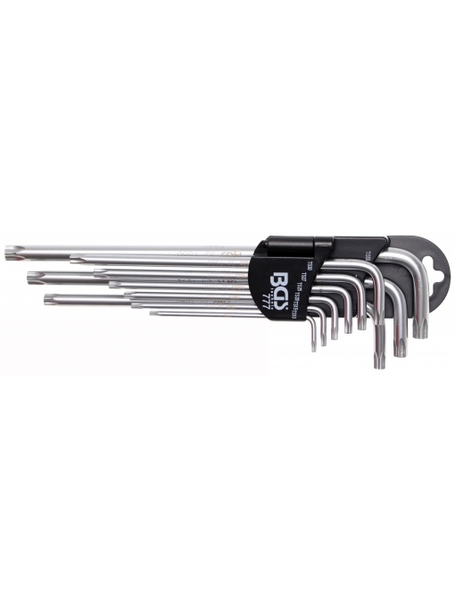 Set chei Torx Plus tip L TS10 - TS50 , extra lungi, 9 piese, BGS 777