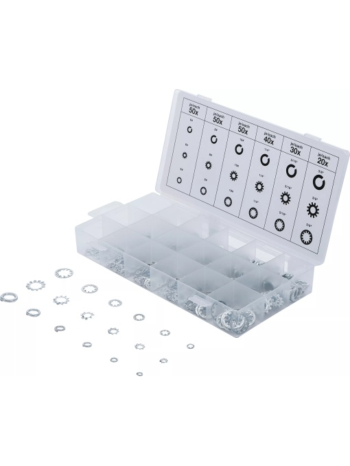 Set de saibe cu forme si dimensiuni diferite, 720 piese, BGS 8113