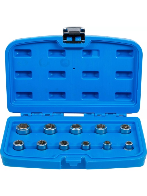 Set extractoare pentru şuruburi şi piuliţe metric, 11 piese, BGS 8383