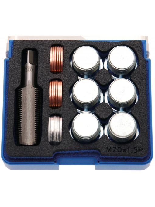 Set reparaţie pentru filet baie scurgere ulei, M20 x 1,5 mm, BGS 159