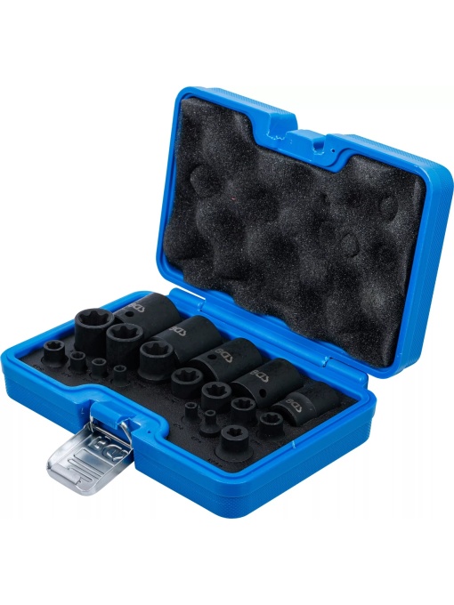 Set tubulare de impact EP-Type Plus EP4 - EP32 , antrenare 1/4"-3/8"-1/2", 19 piese, BGS 74554