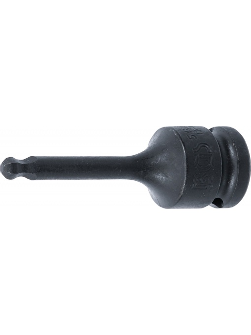 Bit de impact Inbus cu cap sferic 8 mm, lungime 75 mm, antrenare 1/2", BGS 5488-6