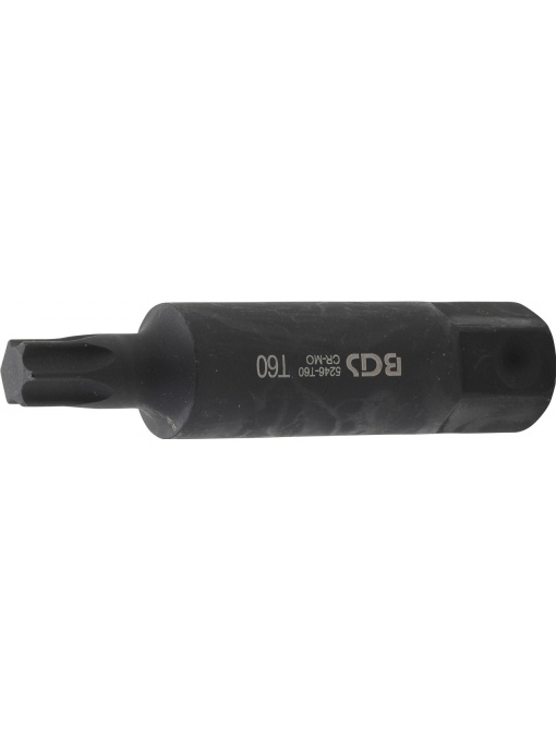 Bit de impact Torx T60, lungime 100 mm, antrenare hexagon 22 mm, BGS 5246-T60
