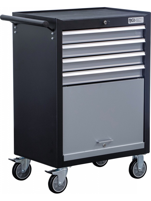 Carucior atelier 4 sertare, 1 compartiment rabatabil gol, BGS 6070